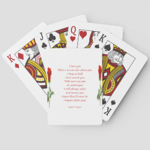 I love you poker cards