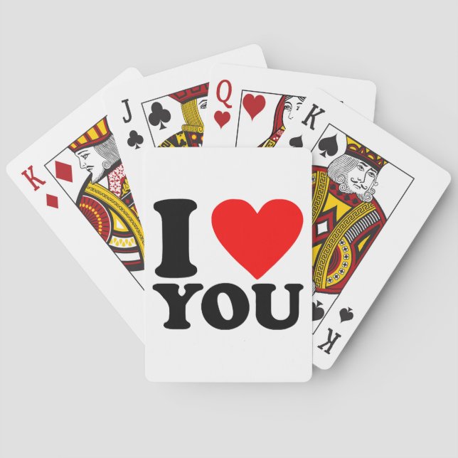 I Love You Poker Cards (Back)