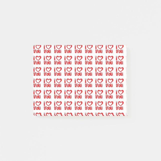 I Love You Post it Note (Front)