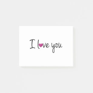 ASL I LOVE YOU Heart Post-it Notes