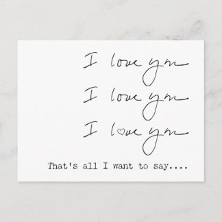 I Love You postcard
