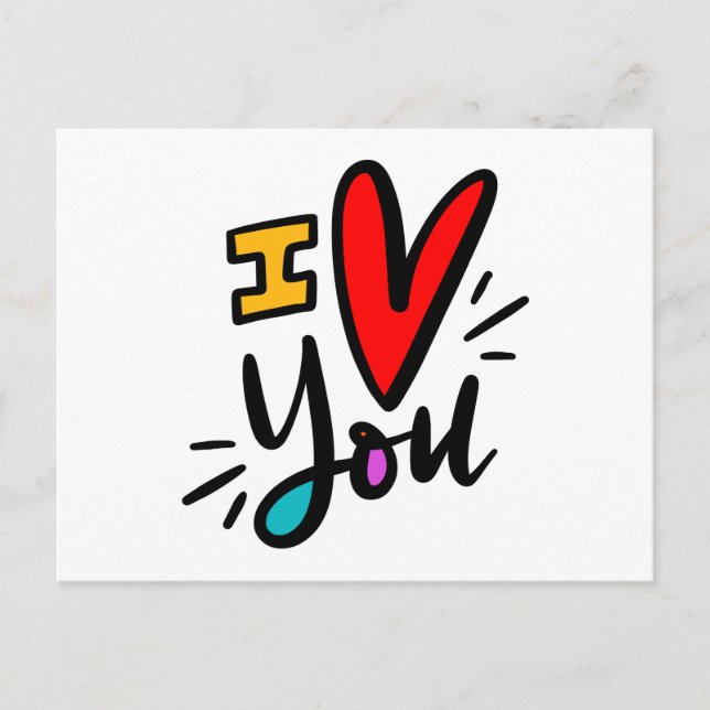 I Love You Postcard (Front)