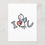 I love you postcard