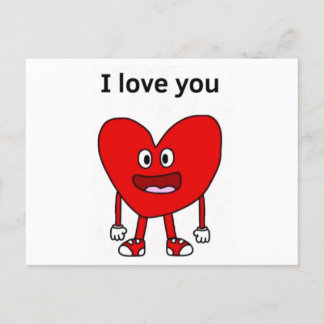 I love you postcard