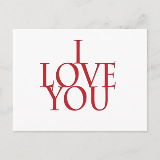 I love you postcard