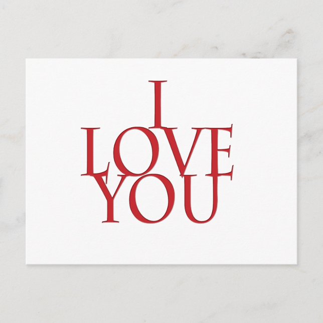 I love you postcard (Front)