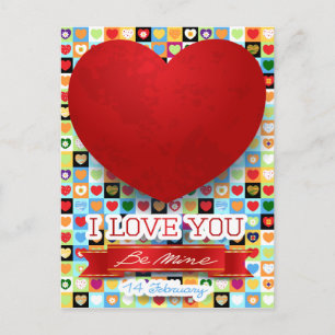 I love you postcard