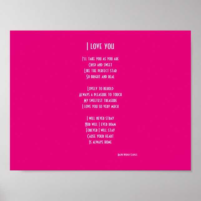 I love you poster (Front)