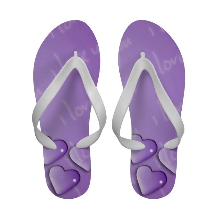 I Love You Purple Sandals