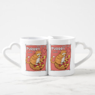 I Love You Purrry Much Funny Cat Lover Gift Coffee Mug Set