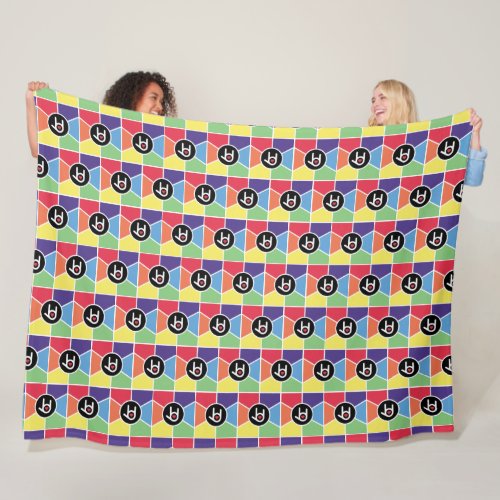 I Love You Rainbow Fleece Blanket