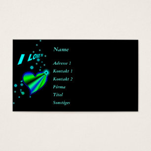 I love you , Rainbow Heart with Stars on black