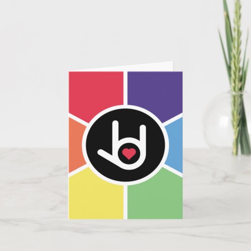 I Love You Rainbow Holiday Card