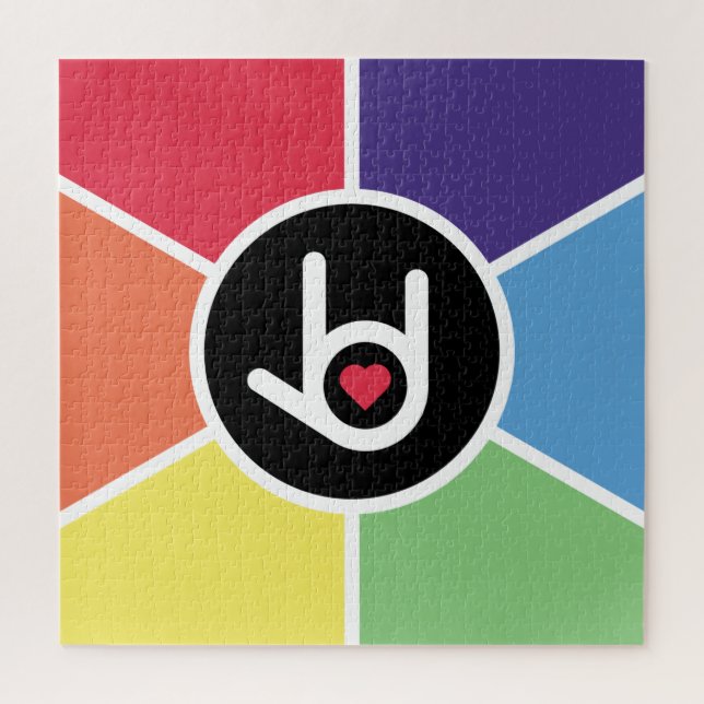 I Love You, Rainbow Jigsaw Puzzle (Vertical)