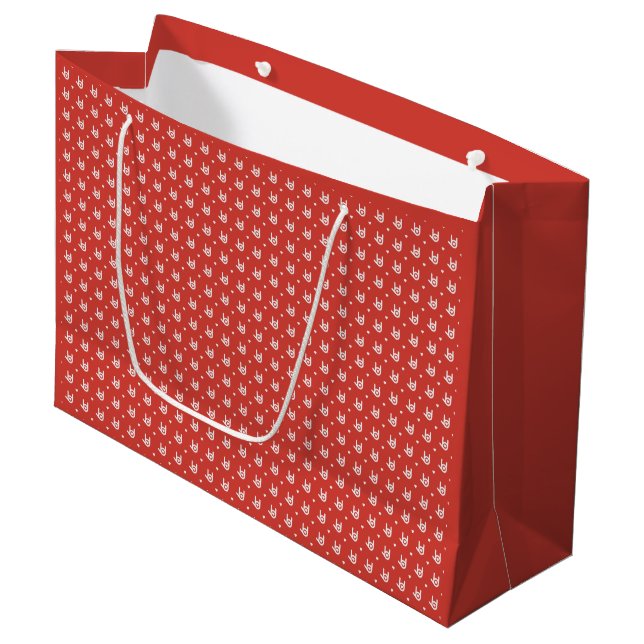 I Love You, Red Gift Bag (Front Angled)