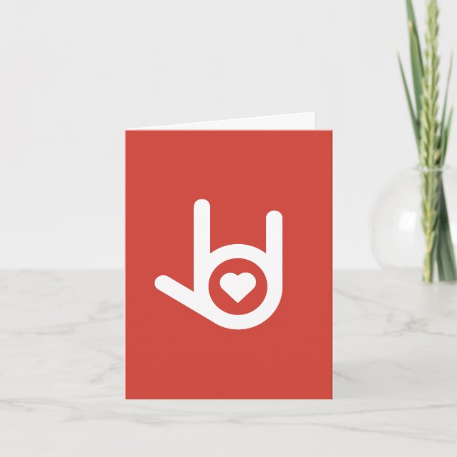 I Love You, Red Greeting Card (Front)