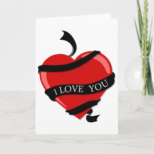 I Love You Red Heart Greeting Cards