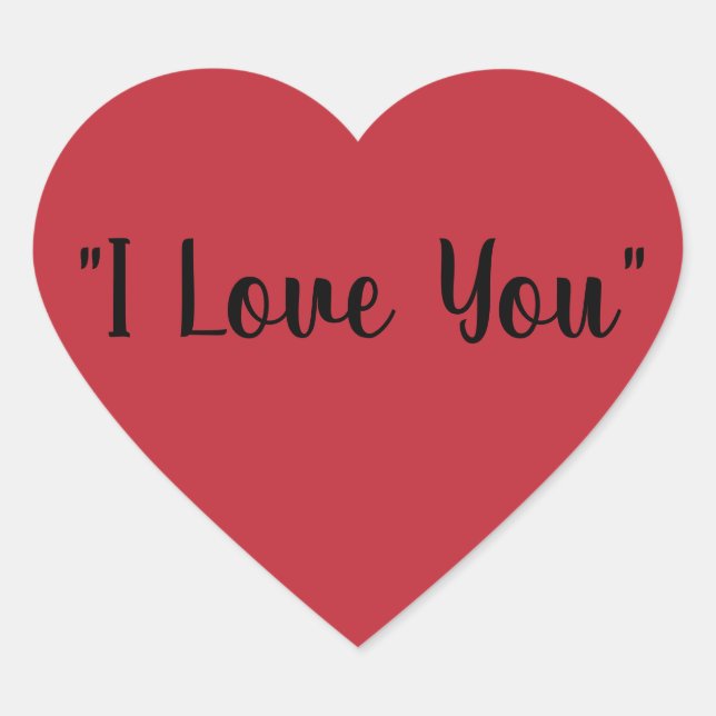 I Love You - Red Heart Sticker (Front)