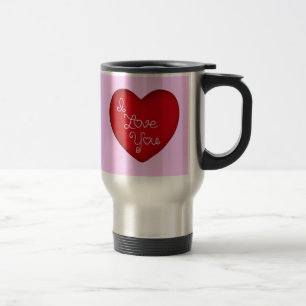 I Love You Red Heart Travel Mug 22 oz