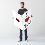 I Love You Red Heart Valentine Card