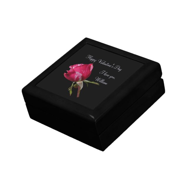 I Love You Red Rose Keepsake Box (Side)