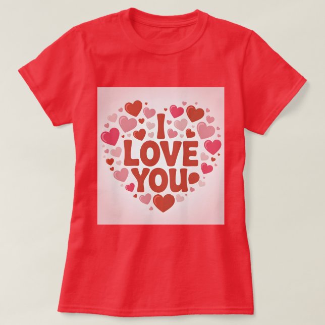 I Love You Red T-Shirt (Design Front)