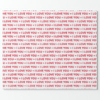 Red & White Hearts Script Love Valentine's Day Wrapping Paper Sheets, Zazzle