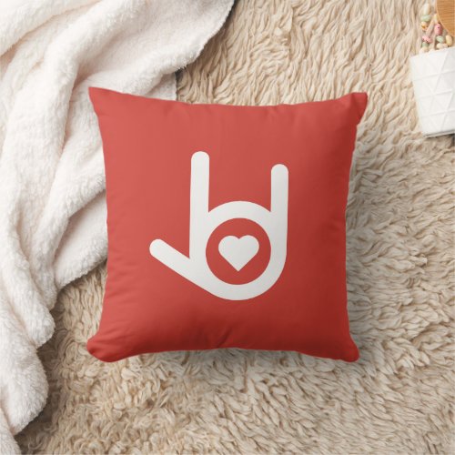 I Love You Red Throw Pillow