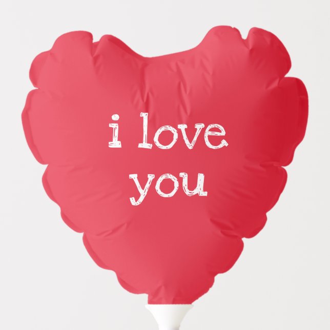 I Love You - Red Valentine's Day Balloon (Front)