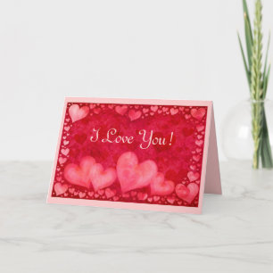 "I Love You" Red Valentine's Day Card