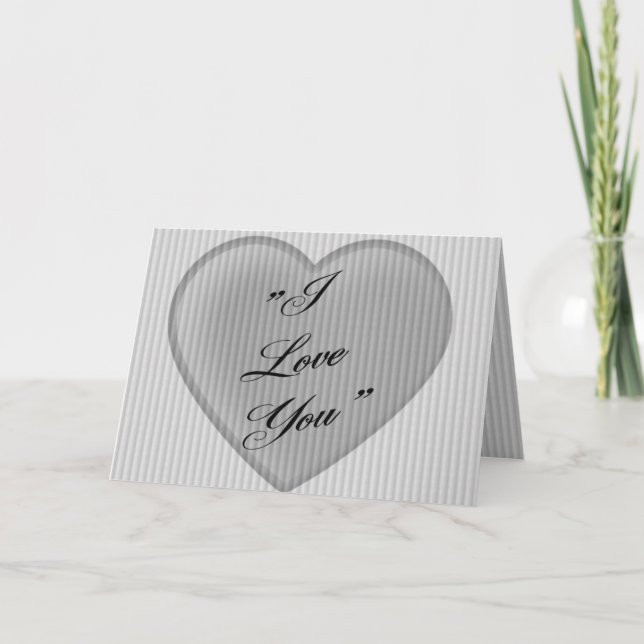 I Love You  Retro Valentine Holiday Card (Front)