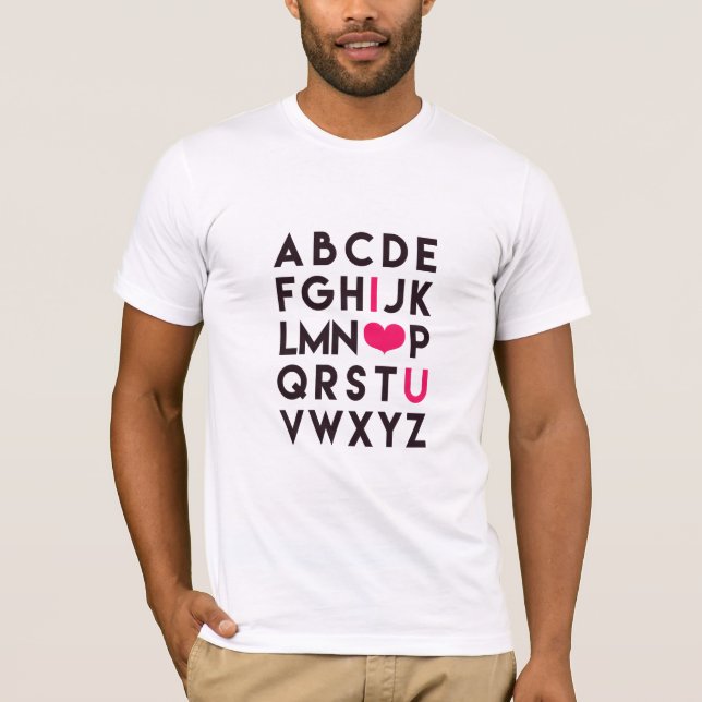 I LOVE YOU - Romantic Alphabet Men's T-Shirt (Front)