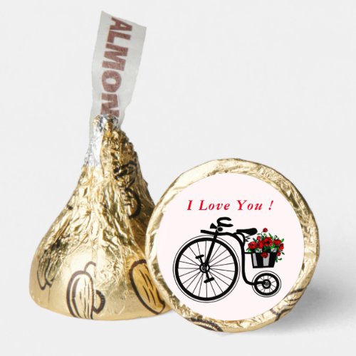 I Love You  _ Romantic Bike with Flowers Hersheys Kisses