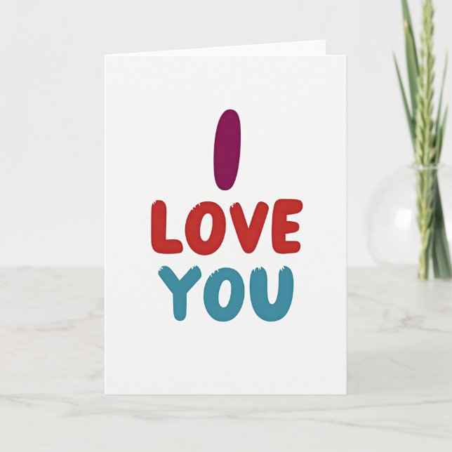 I Love You Romantic Card (Front)
