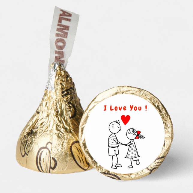 I Love You ! - Romantic Cute Couple Love Hershey®'s Kisses® (Front)