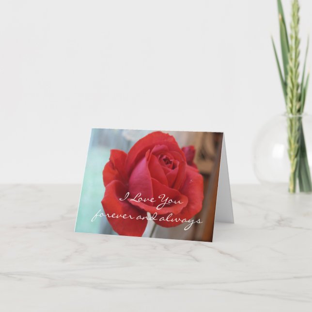 I Love You Rose Card (Front)