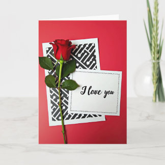 I Love You Rose Card