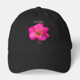 I Love You - Rose -Valentines Personalized Hat