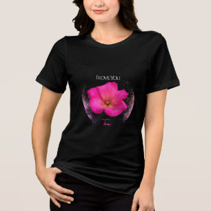 I Love You - Rose -Valentines Personalized Tri-Blend Shirt