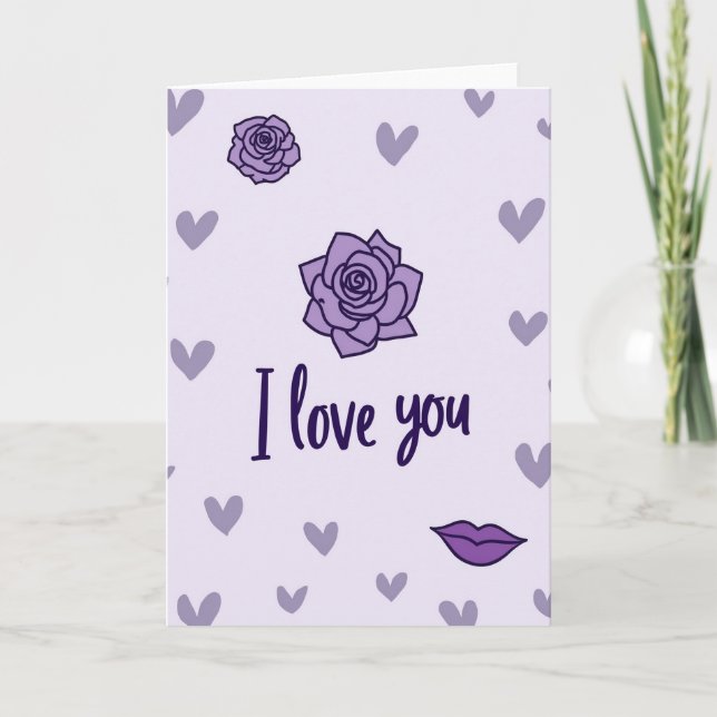 I Love You Roses Art Card (Front)