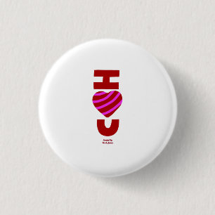 I Love You Round Button