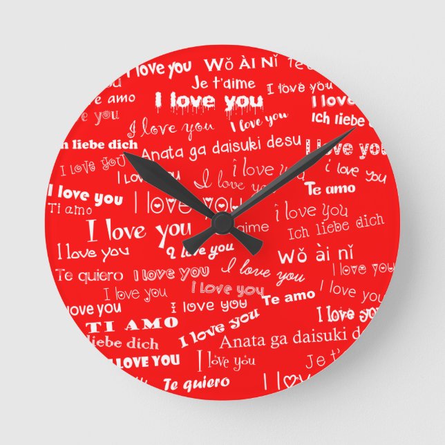 I Love You Round Clock (Front)