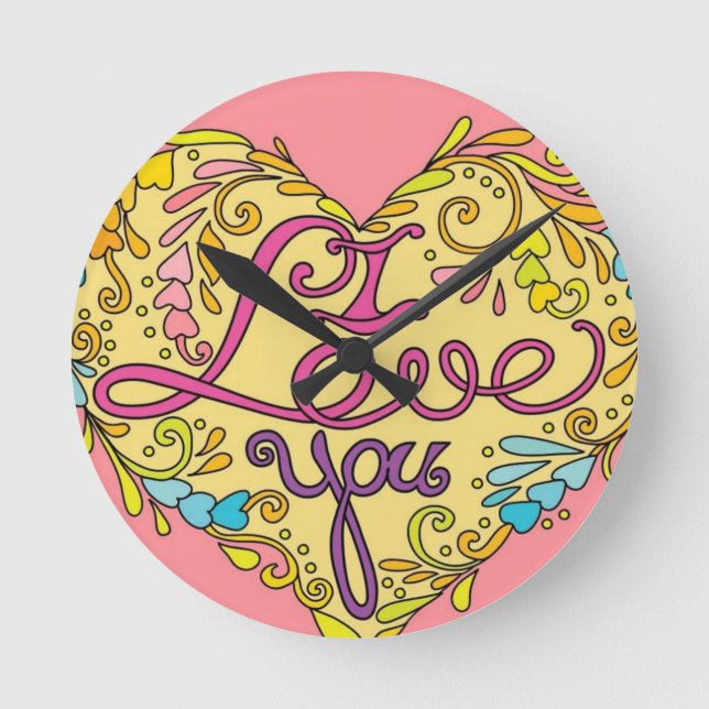 I love you round clock (Front)