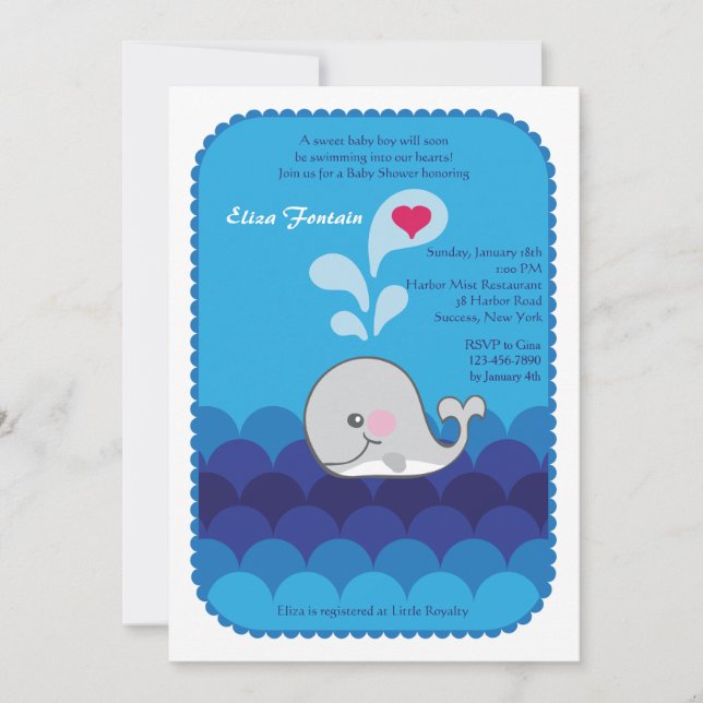 I Love You Said The Whale Invitation (Front)
