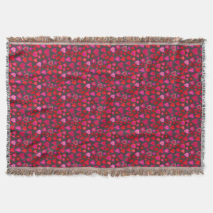 I love you, scandinavian christmas heart pattern  throw blanket