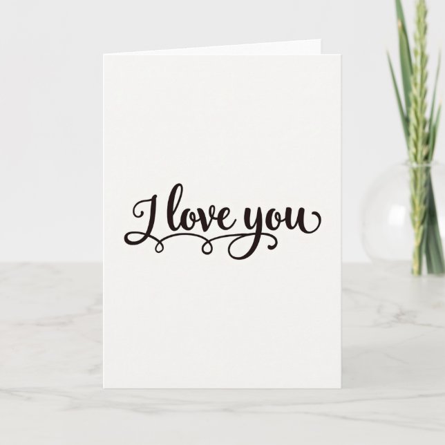 I Love You Scripted Art Card (Front)