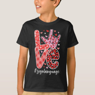 I Love You Sign Language Asl Valentine's Day Deaf  T-Shirt
