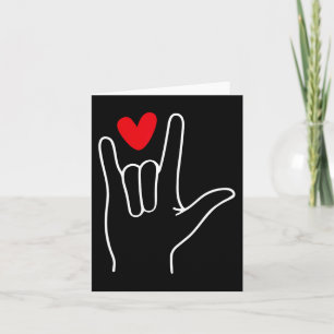 I Love You Sign Language Cute Happy Valentine’s Da Card