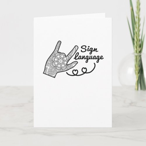 I Love You Sign Language deaf culture Pride deaf Card