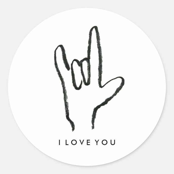 I Love You Sign Language Stickers Zazzle Com